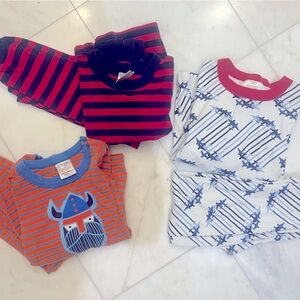 Three sets of Hanna Andersson kid pajamas